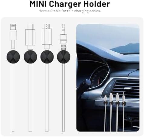 18 Pack Mini Cable Clips, Adhesive Cord Holder for Desk, Black - Image 7