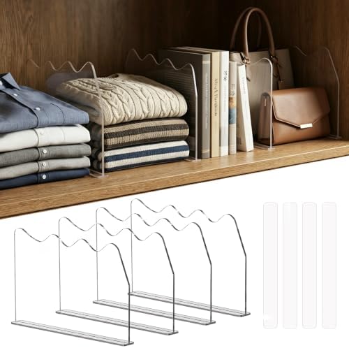 Clear Purse Organizer for Shelf Dividers,Shelf Dividers Closet Organizers by BLULEE