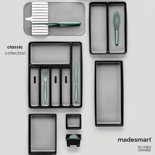 madesmart Classic 2 Compartment Compact Utensil Tray, White - Image 7