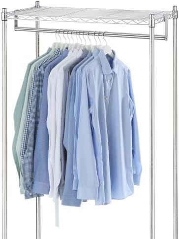 Threehoney 2 Pack Wire Shelving Garment Hanger Bar, Silver, 36 Inch - Image 5