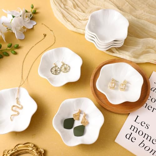 Shappy 12 Pcs Ceramic Ring Trinket Dish Bulk Jewelry Tray - Image 2