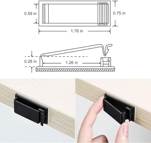 50Pcs Self Adhesive Cable Management Clips,Cable Organizers Wire Clips Cord Holder for PC Laptop Ethernet Cable Desktop Home Office(1.78’’ x 0.75’’ x 0.28’’,Black) - Image 2
