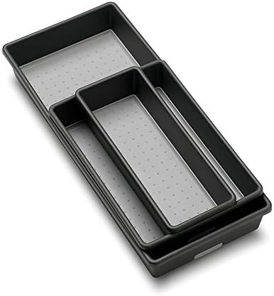 madesmart Storage Bins | Multi-Purpose | Granite | Nonslip Bottom | Set of 3, Pack of 6 - Image 3