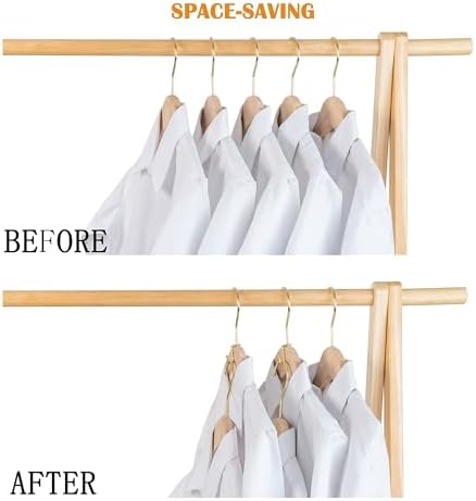Clothes Hanger Connector Hooks, 36 Pack Gold Metal Cascading Extender Clips, Sturdy Mini Hanger Hooks for Velvet Hangers, Closet Space Saving Organizer - Image 4
