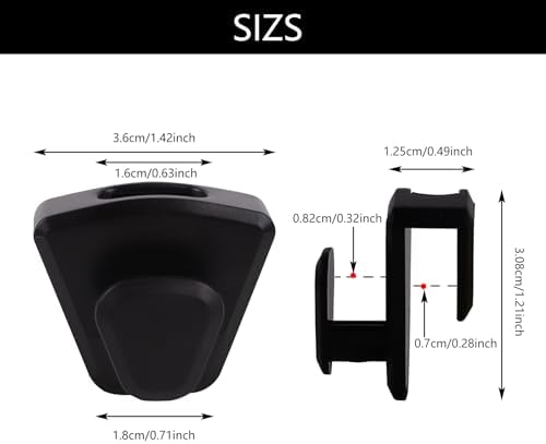 60 Pack Space Saving Hanger Hooks, Black Plastic Triangle Hangers, Connector Hooks for Closet Organizers and Storage in Dorms and Homes - Image 2