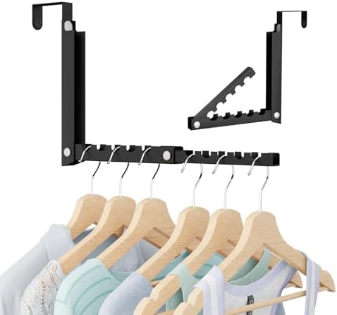 Foldable Over the Door Hooks, Over the Door Hanger for Space Saving by WLCSNG
