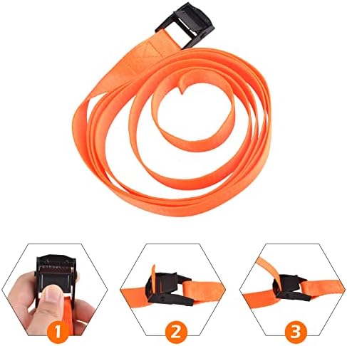 TRIWONDER Tie Down Straps Lashing Straps with Cam Buckle Nylon Webbing Heavy Duty Adjustable for Battery Kayak Motorcycle Cargo Packing - Image 5