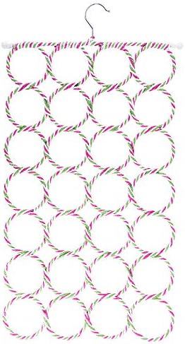 Super Z Outlet Foldable 28 Ring Hole Slots Space Saving Clothing Closet Hanger Scarf, Ties, Belts, Socks Organizer for Home Bedroom, Bathroom, Living Room (Multicolor) - Image 3