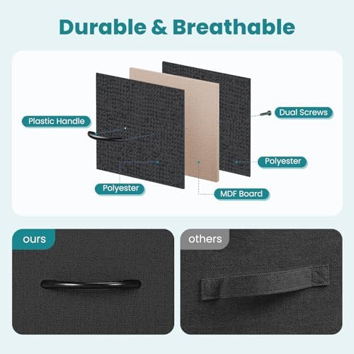 OLIXIS Black Dresser for Bedroom with 7 Fabric Drawers Storage Organizer - Image 5