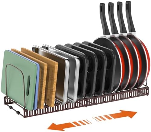 Housolution Cutting Board and Baking Tray Cookie Sheet Organizer, Bronze by Housolution