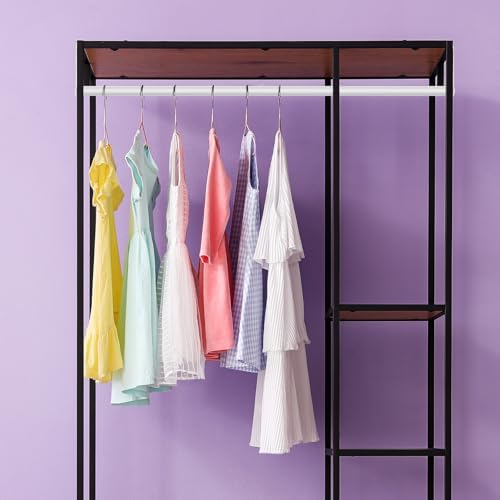 Threehoney 2 Pack Wire Shelving Garment Hanger Bar, White, 48 Inch - Image 6