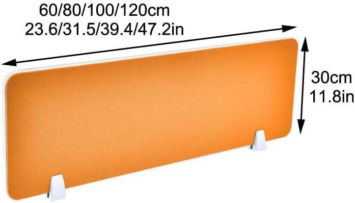 2 Set Freestanding Panel with 2 Clips, Removable Stand Up Desk Divider, Table Privacy Partition Board for Library Workstation(Beige,11.8x23.6in) - Image 7