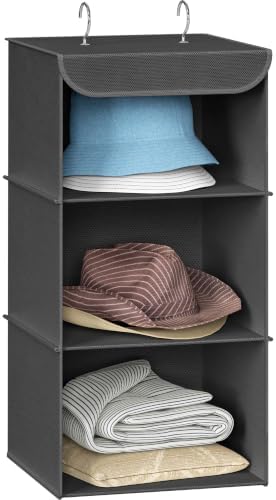 Simple Houseware 3 Shelf Hanging Closet Organizer, Dark Gray by SimpleHouseware