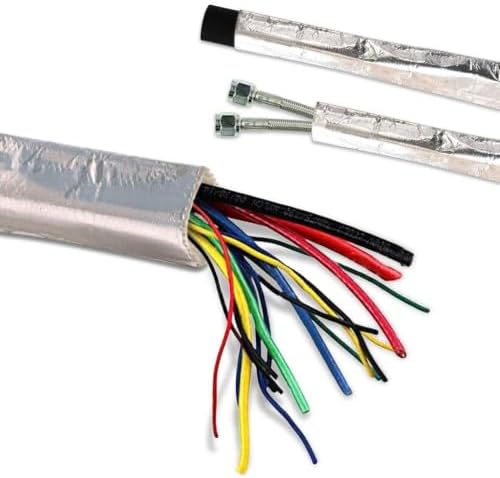 Fuel Line Heat Shield Heat wrap for Wires Fuel line Heat Shield Sleeve Hose Heat Shield Sleeve-Heat Radiant and Prevent Vapor Lock Heat Shield for Brake Cable/Fuel Line/Spark Plug (1-1/2''I.D.-138'') by AutomotiveHeatShield