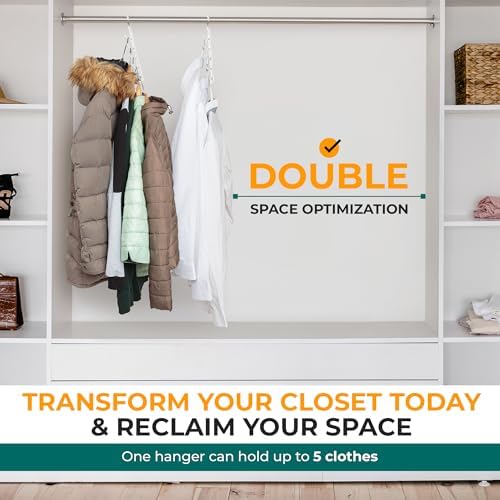 Set of 6 Space Saving Hangers for Clothes, Hanger Organizer Space Saver - Image 7