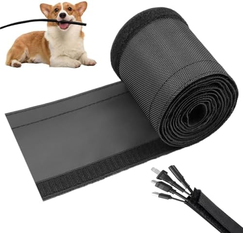 1" - 6.6Ft Hook and Loop Cable Sleeve, Wire Protector for Pets by Unknown