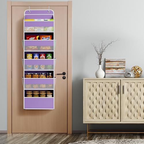 Univivi Over Door Hanging Organizer for Baby Nursery, Purple, 5-Shelf - Image 6