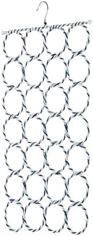 Flexzion Scarf Hanger, 28-Loop Closet Organizer, 1 Pack, Color May Vary by Flexzion