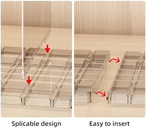 JOYZAN Purse Organizer for Closet, Adjustable Shelf Dividers for Closet Organizer Clear Acrylic Closet Purse Organizer Detachable Handbag Storage Separator Dividers for Home, Office - 4 Pack - Image 6