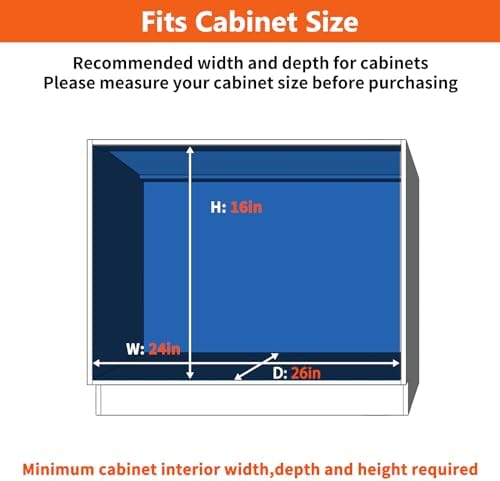 ROOMTEC Individual Pull Out Cabinet Organizer (25½"W x 21½"D), 2 Tier Spice Rack Organizer for Cabinet, Slide Out Drawer Pantry Shelf Organization and Storage for Kitchen Bathroom - Image 4