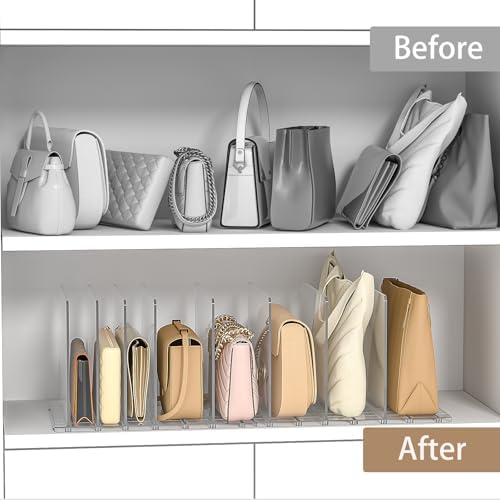 SortNStore Bag Purse Organizer Accessories: 2-Dividers Plastic Clutch Dividers for Closet Organizers and Storage - Keep Carteras & Pocketbook Upright - Image 6