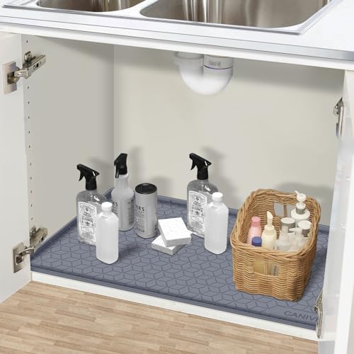 Under Sink Mat, 28"x22" Waterproof Tray for Cabinet, Holds 3 Gal - Image 7