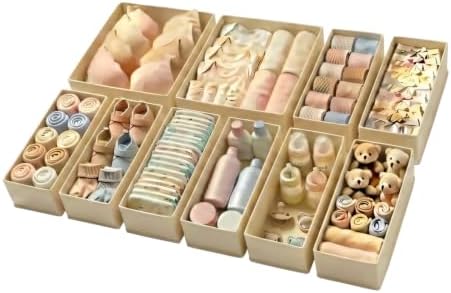 Drawer Organizer Set (10, Beige) by Unknown