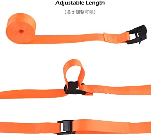 TRIWONDER Tie Down Straps Lashing Straps with Cam Buckle Nylon Webbing Heavy Duty Adjustable for Battery Kayak Motorcycle Cargo Packing - Image 4