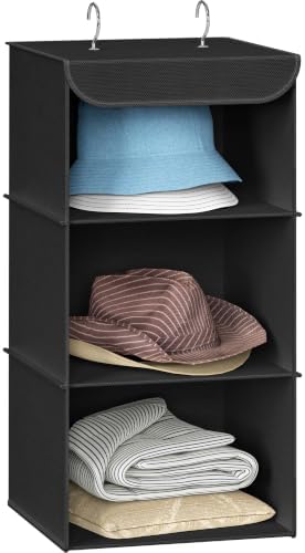 Simple Houseware 3 Shelf Hanging Closet Organizer, Black by SimpleHouseware