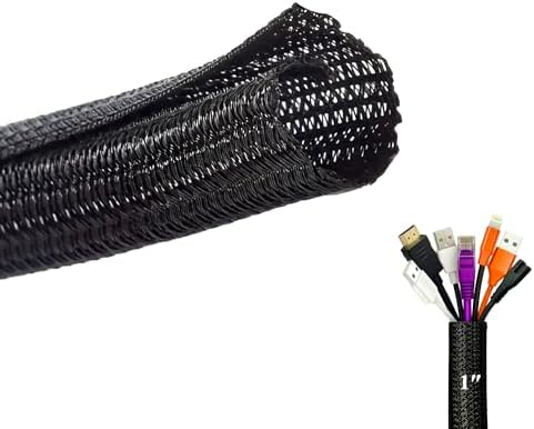 10ft 1" Split Wire Loom Sheath, Flexible Cord Cover Cable Management Sleeve by Unknown