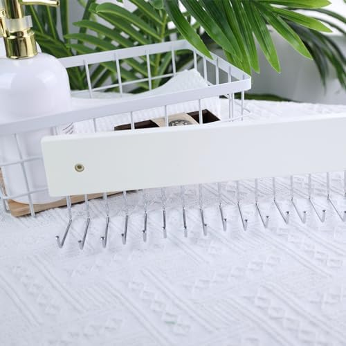 Tie Rack Wall Mounted, 180 Degree Rotating Tie Hanger Belt Holder Organizer Max 20 Storage for Purse, Scarves, Tank Top, Hats, Medals - Image 6