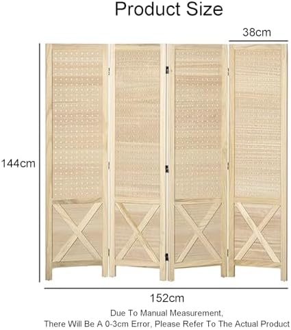 Folding Pegboard Partition Screen - 4 Panel Portable Room Divider for Craft and Art Display, Easy to Store and Clean(White) - Image 2