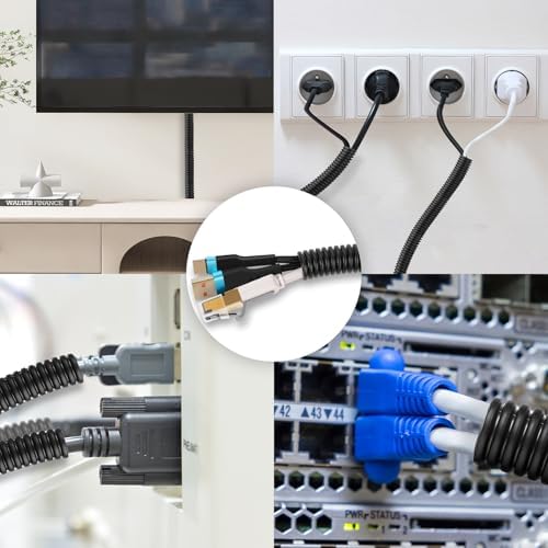 50 FT Wire Loom 1/2 Inch, Split Wire Loom Tubing Wire Conduit, Wire Protector Tubing – Black - Image 6