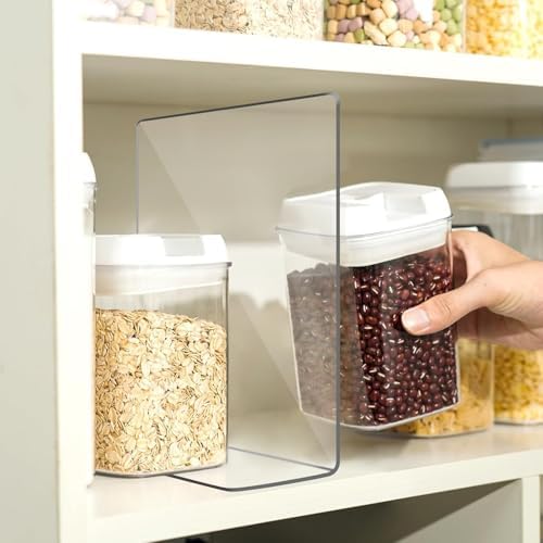 OKPOW Acrylic Shelf Dividers for Closet Organization: 12" Tall x 10" Deep Durable Clear Shelves Separators for Clothing Adjustable 12 Pack - Image 7