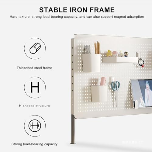 Clamp Desk nizer, 40cm White Floating Privacy Panel, Office Partition Kit, Pegboard Combination, Desktop nizer for Enhanced Workspace Efficiency - Image 3