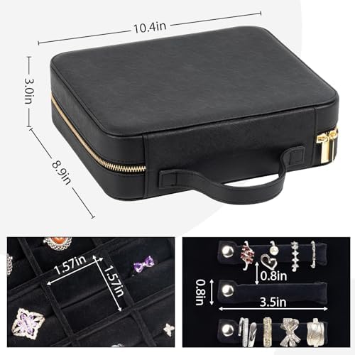 Large Capacity Ring Organizer Case for 90+ Rings & Jewelry Display - Image 4