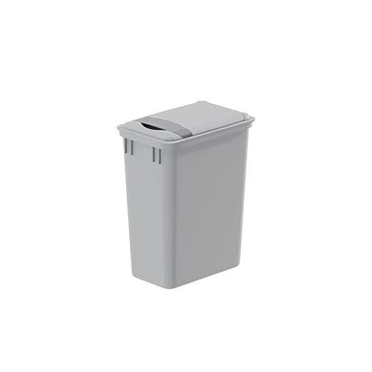 Dowell Wastebasket Trash Can Container, Plastic Garbage Bin, Stackable, for Kitchen, Office, Home & Commercial Use, Fits Under Sink/Desk - Grey (1, 35 QT LID Only)