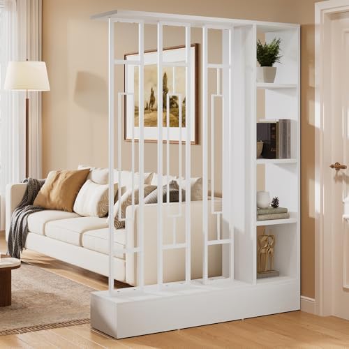 Tribesigns Room Divider with Shelves, 71" Freestanding Storage Room Divider - Image 3