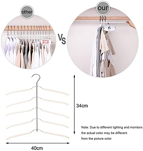 Blouse Tree Hangers Multi-Layer Clothes Hangers 3 Pack 5 in 1 Non Slip Space Saving Closet Organizer Stainless Steel Shirt Hanger Coats Hangers(3 Pack) - Image 5