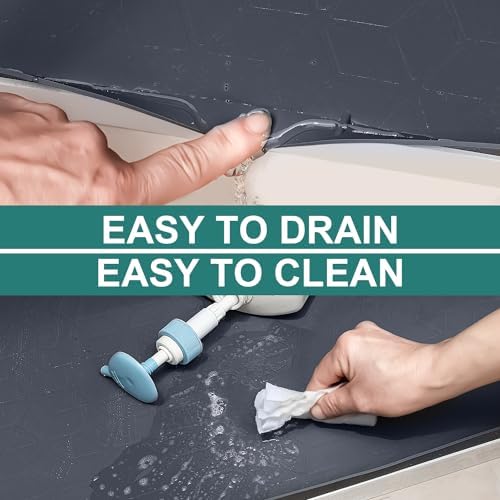 Under Sink Mat, 28"x22" Waterproof Tray for Cabinet, Holds 3 Gal - Image 3