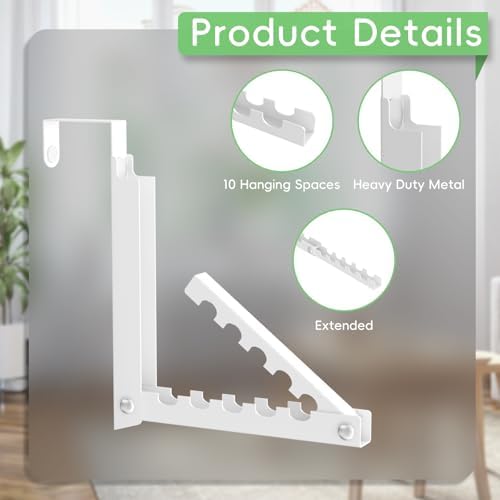 Foldable Over the Door Hooks, Over the Door Hanger for Space Saving - Image 4