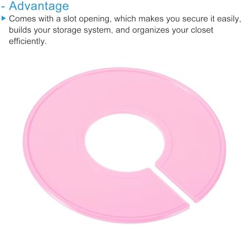 PATIKIL Clothes Dividers, 6 Pack Closet Clothing Rack Size Dividers Blank Labels Sorting Round Separator for Closet, Pink - Image 4