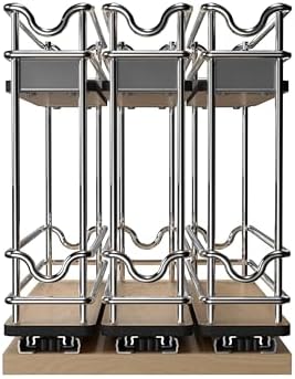 Rev-A-Shelf 9" Pullout Organizer, 2 Tier Triple Narrow Upright Shelf, 5WU2-9N3-1 - Image 4