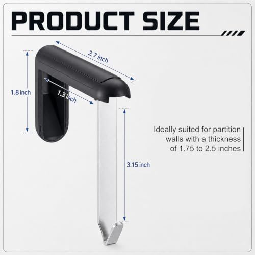 Flutesan 4 Pack Cubicle Whiteboard Tackboard Hangers, Black - Image 2