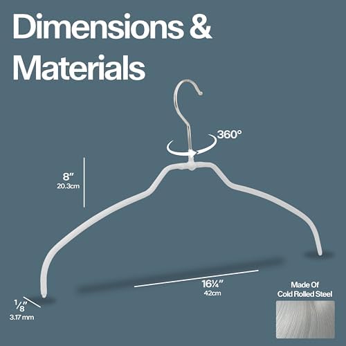 Mawa Reston Lloyd Silhouette Ultra-Thin Series, Non-Slip Space Saving Shirt Hanger, Style 42/FT, Pack of 4, Red, 4 Piece - Image 4
