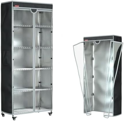 Waterproof Shelf Cover for Storage Shelving, Fits 30"W x 14"D x 62"H by ZYSUOR