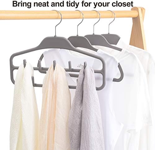 Belt Hanger Rack Holder for Closet, Sturdy Belt Organizer with 360 Degree Swivel, 11 Large Sturdy Belt Hooks, Non Slip Rubberized Belt Storage, Grey - Image 3