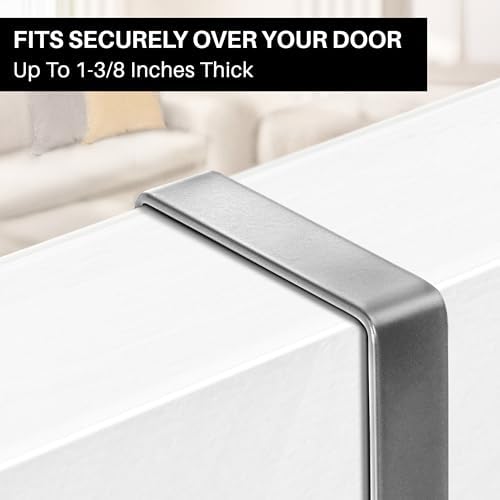 LYNK Professional® Home™ Over the Door Hooks - 9 Hook – Over the Door Coat Rack - Over the Door Hanger - Hanging Towels or Clothes - Bathroom, Bedroom, Laundry Room - Lifetime Ltd. Warranty, Platinum - Image 6