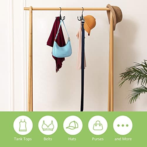 2 Pack Belt Hangers for Closet, Rotating Belt Organizer, Holds 48 Belts - Image 5