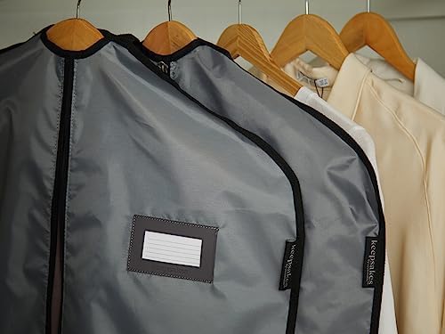 Covermates Garment Bag Set for Closet Storage and Travel, 24"W x 54"L, Grey - Image 7